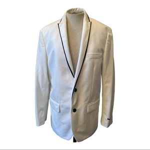 INC White & Black Tuxedo Style Blazer Medium NWOT